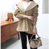 ベージュ | セーラーカラーミドル丈ジャケット | MODE ROBE