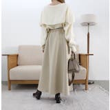 キルティング切替フレアロングスカート | MODE ROBE | 詳細画像18 