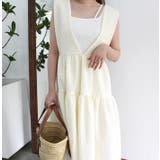 Vネックジャガードティアードワンピース | MODE ROBE | 詳細画像12 