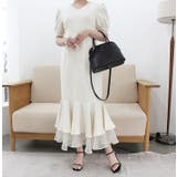 Vネックツイードマーメイドワンピース | MODE ROBE | 詳細画像12