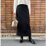 ブラック | バックスリットナロースカート | MODE ROBE