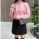ピンク | ショート丈カラーニット | MODE ROBE