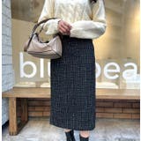 ブラック | ツイードペンシルスカート | MODE ROBE