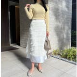 アイボリー | フリルレイヤードスカート | MODE ROBE