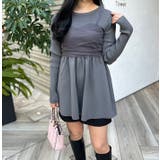 グレー | チュールキャミセットリブニット | MODE ROBE