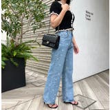 リボン柄デニムパンツ | MODE ROBE | 詳細画像4