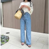 リボン柄デニムパンツ | MODE ROBE | 詳細画像6