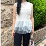 チュールティアードノースリーブトップス | MODE ROBE | 詳細画像7