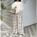 フリンジチェックワイドパンツ | MODE ROBE | 詳細画像2