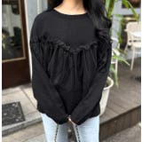 ブラック | チュールデザインニット | MODE ROBE