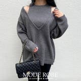 レイヤード風Vネックニット | MODE ROBE | 詳細画像1