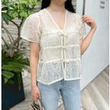 レースリボンショートブラウス | MODE ROBE | 詳細画像2