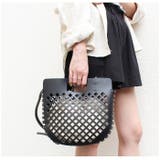 メッシュハンドバッグ ブラック ベージュ | MODE ROBE | 詳細画像4 