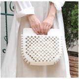 メッシュハンドバッグ ブラック ベージュ | MODE ROBE | 詳細画像8 