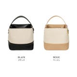 ペーパー×エコレザーバッグ ブラック ベージュ | MODE ROBE | 詳細画像2 