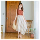 ストライプラップスカート ストライプ柄 アシメスカート | MODE ROBE | 詳細画像4 