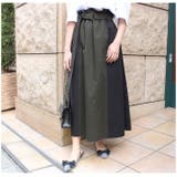 トレンチ配色スカート フレアスカート ブラック | MODE ROBE | 詳細画像3 