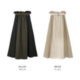 トレンチ配色スカート フレアスカート ブラック | MODE ROBE | 詳細画像2 