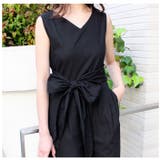 Vネックリボンオールインワン | MODE ROBE | 詳細画像4