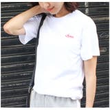 Avenueワンポイント刺繍Tシャツ ロゴT トップス | MODE ROBE | 詳細画像3 