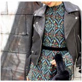 花柄レトロワンピース ベロア ワンピース | MODE ROBE | 詳細画像8