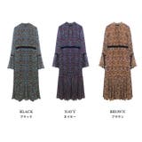 花柄レトロワンピース ベロア ワンピース | MODE ROBE | 詳細画像2