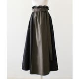 トレンチ配色スカート フレアスカート ブラック | MODE ROBE | 詳細画像12 