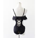 フリル×レースアップモノキニ 水着 ブラック | MODE ROBE | 詳細画像11 