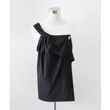ワンショルダーレイヤードトップス ワンショル ブラック | MODE ROBE | 詳細画像14 