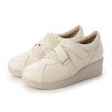 ベージュ | 【3E】【レイン対応】ジグザグストラップスニーカー | Mode et Jacomo×ing