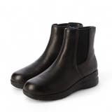 ブラック | 【3E】ヒールアップサイドゴアショートブーツ | Mode et Jacomo×ing