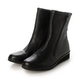 ブラック | 【撥水】【防滑】【3E】ミドル丈ショートブーツ | Mode et Jacomo×ing