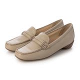 ベージュ | 【3E】【レイン対応】ステッチベルトローファーモカシンシューズ | Mode et Jacomo×ing
