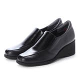 ブラックエナメル | 【3E】サイドゴアウェッジソールスリッポン | Mode et Jacomo×ing