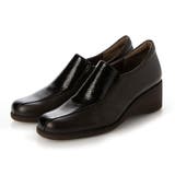 ダークブラウンコンビ | 【3E】サイドゴアウェッジソールスリッポン | Mode et Jacomo×ing