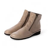 ダークグレー | 【3E】ダブルファスナーショートブーツ | Mode et Jacomo×ing