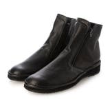 ブラック | 【3E】ダブルファスナーショートブーツ | Mode et Jacomo×ing