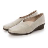 ベージュ | 【撥水】【3E】アシンメトリーデザインウエッジシューズ | Mode et Jacomo×ing