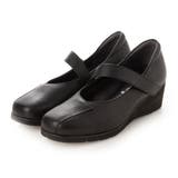 ブラック | 【3E】アシンメトリーデザインストラップシューズ | Mode et Jacomo×ing