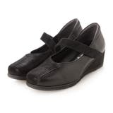ブラックコンビ | 【3E】アシンメトリーデザインストラップシューズ | Mode et Jacomo×ing