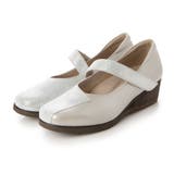 シルバーコンビ | 【3E】アシンメトリーデザインストラップシューズ | Mode et Jacomo×ing