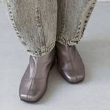 【レイン対応】スクエアトゥローヒールブーツ | Mode et Jacomo×ing | 詳細画像10 