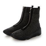 ダークシルバー | フロントジップニットブーツ | Mode et Jacomo×ing