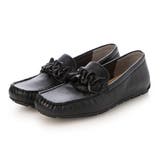 ブラック | シャーリングモチーフ付きモカシューズ | Mode et Jacomo×ing