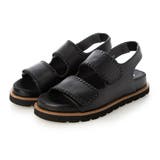 ブラック | ベルクロフラットサンダル | Mode et Jacomo×ing