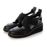 ブラック | アウトステッチベルクロスニーカー | Mode et Jacomo×ing