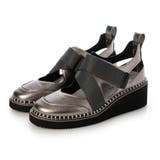 グレーメタリック | アウトステッチベルクロスニーカー | Mode et Jacomo×ing