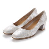 シルバー | 【クッション入り】チャンキーヒールパンプス | Mode et Jacomo×ing