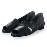 ブラック | 【クッション入り】セパレートオープントゥパンプス | Mode et Jacomo×ing