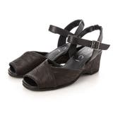 ブラック | アンクルストラップサンダル | Mode et Jacomo×ing